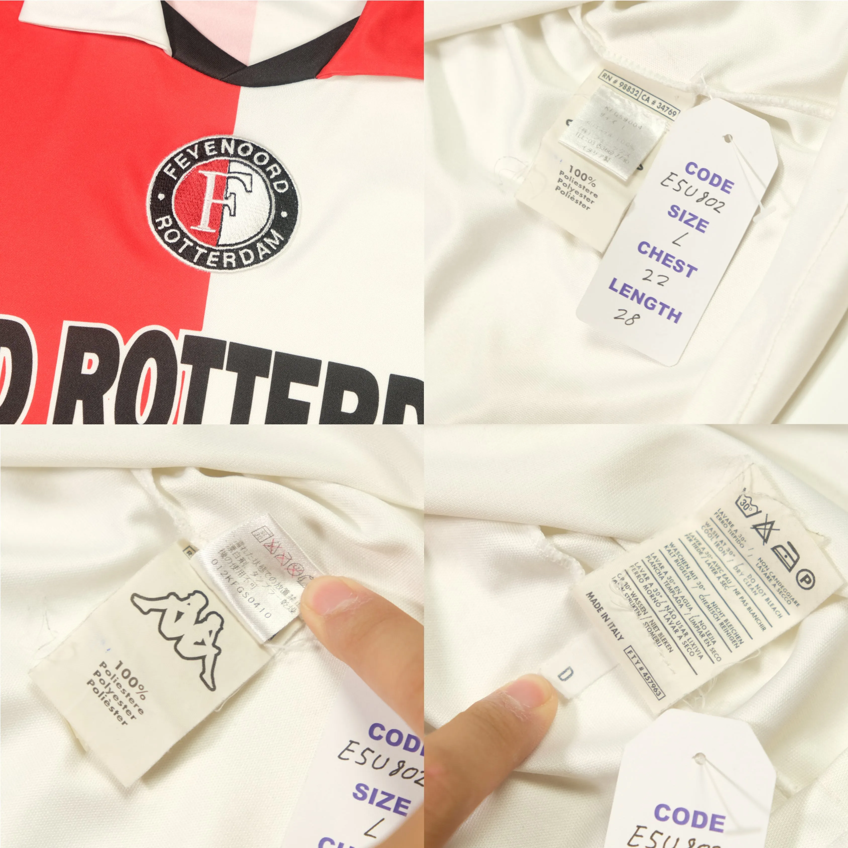 2001/2002 Feyenoord Home Shirt Kappa (L)