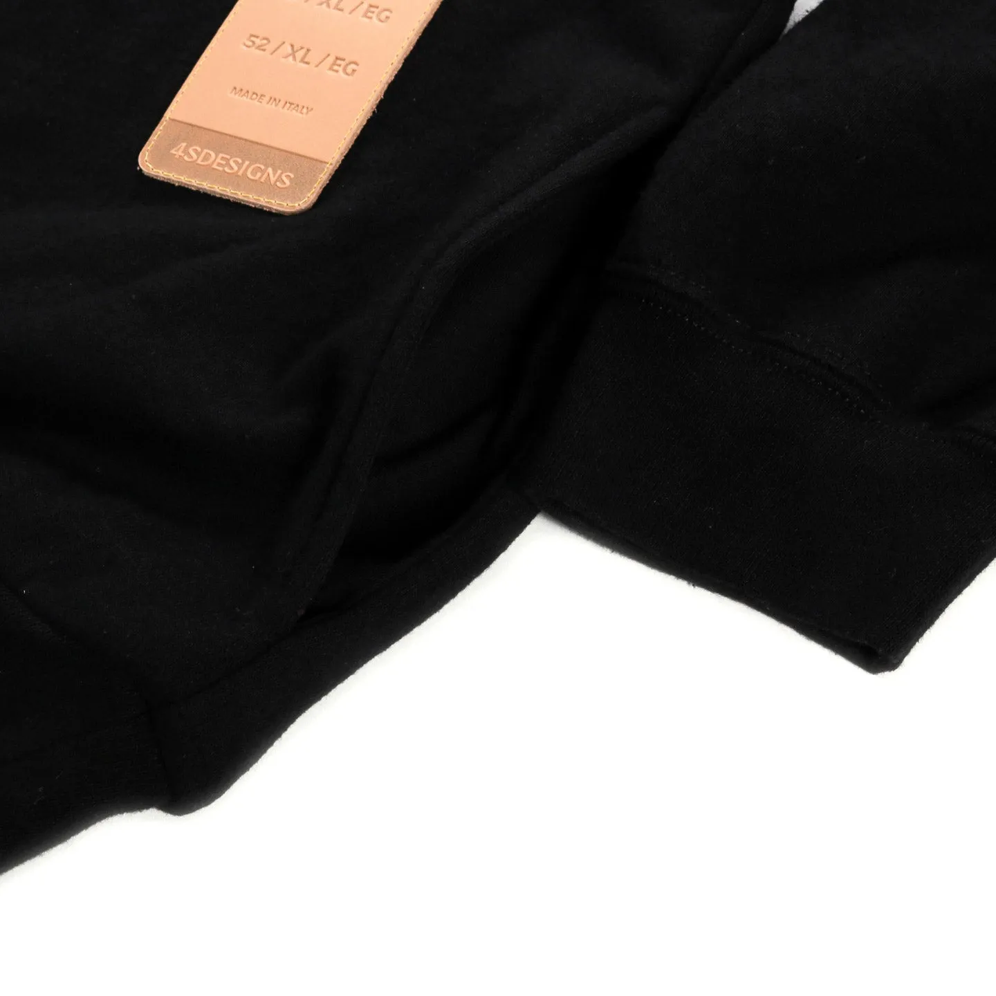 4SDESIGNS RECYCLED SIZE TAG ECO CREWNECK BLACK OVERDYE - XL(B)