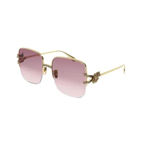 Alexander Mcqueen Sunglass Woman Gold Red AM0371S-003