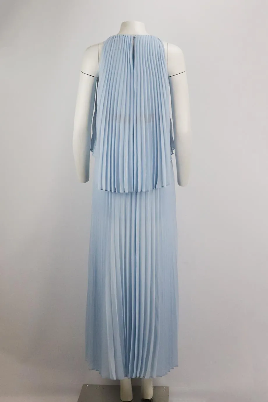 BCBG MAX AZRIA PLEATED CHIFFON MAXI DRESS XXSMALL