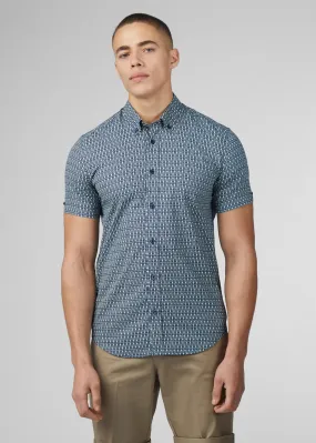 Ben Sherman Geo Spot Shirt Petrol