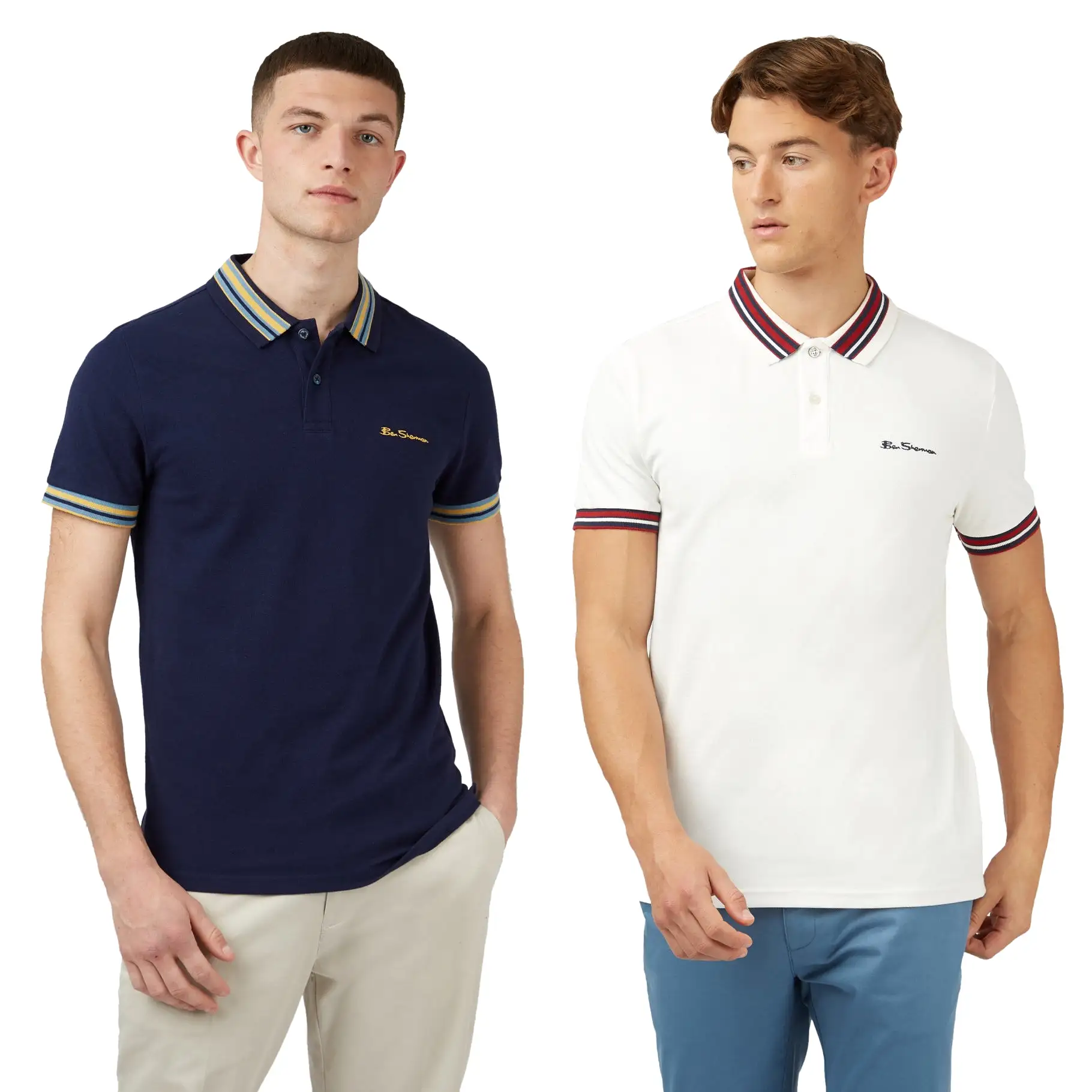 Ben Sherman Mens 'House Collar' Pique Polo Shirt