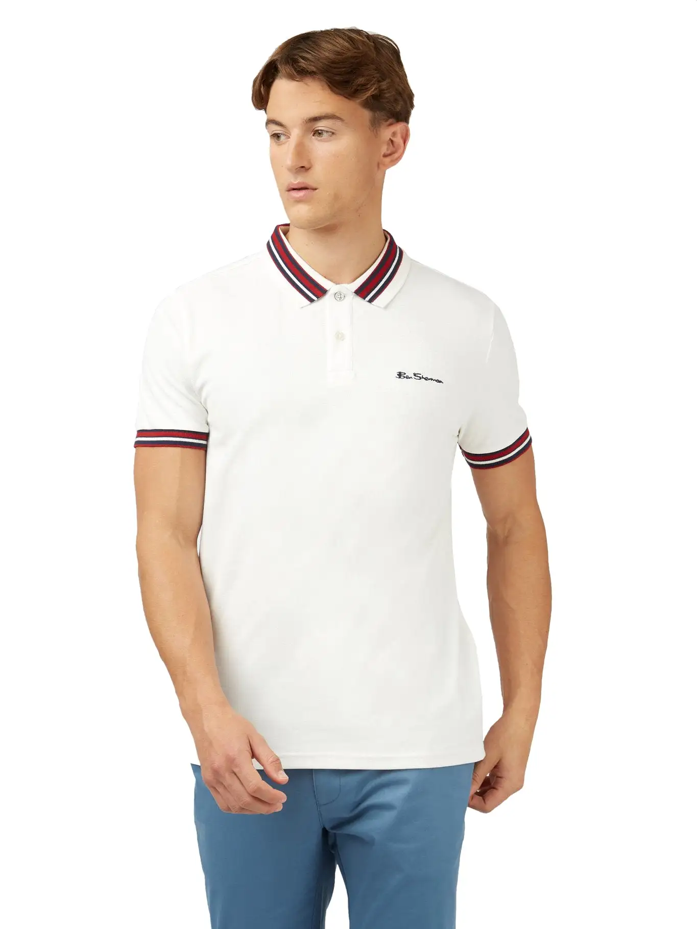 Ben Sherman Mens 'House Collar' Pique Polo Shirt