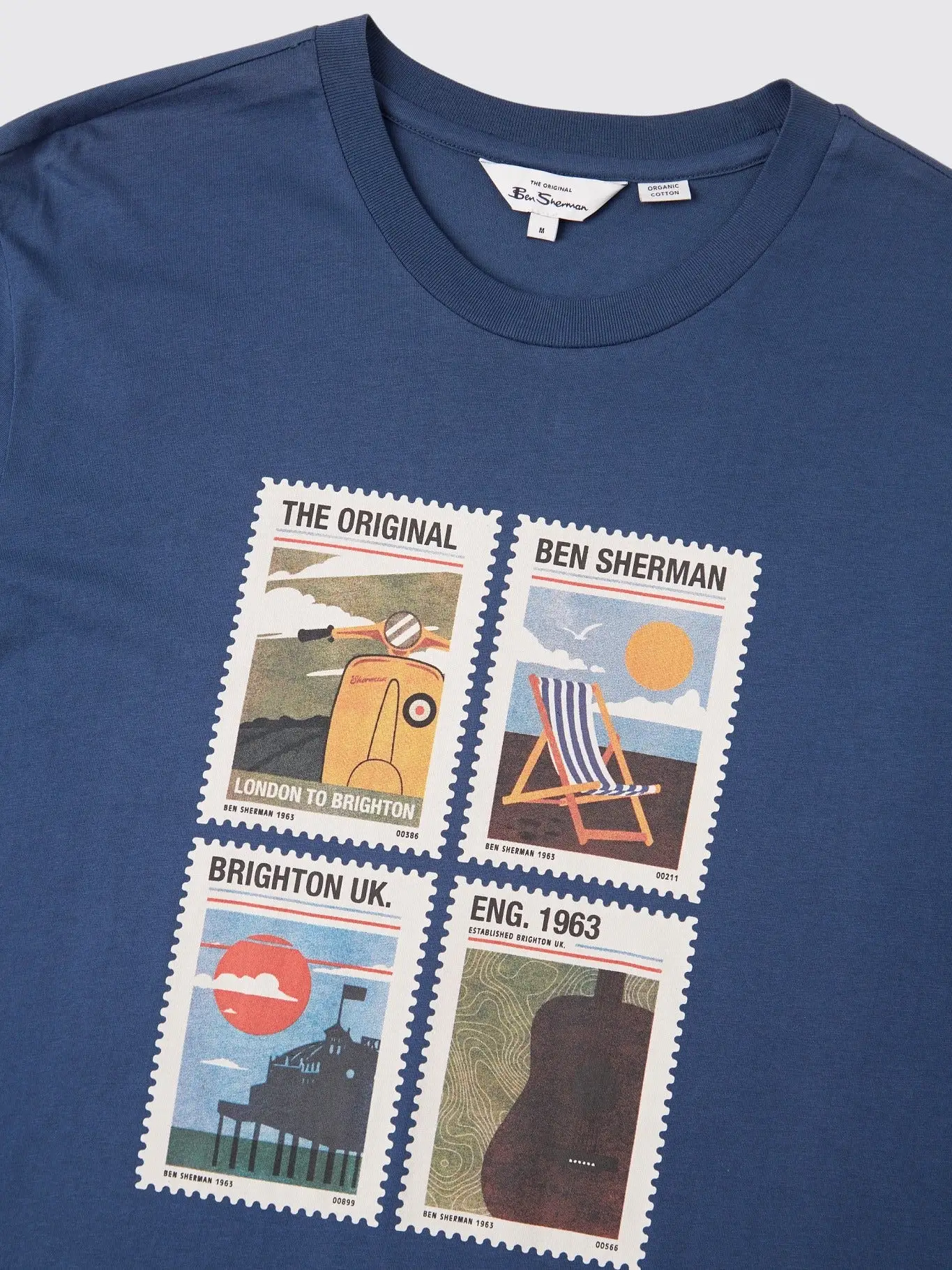 Ben Sherman Mens 'Travel Stamps' T-Shirt