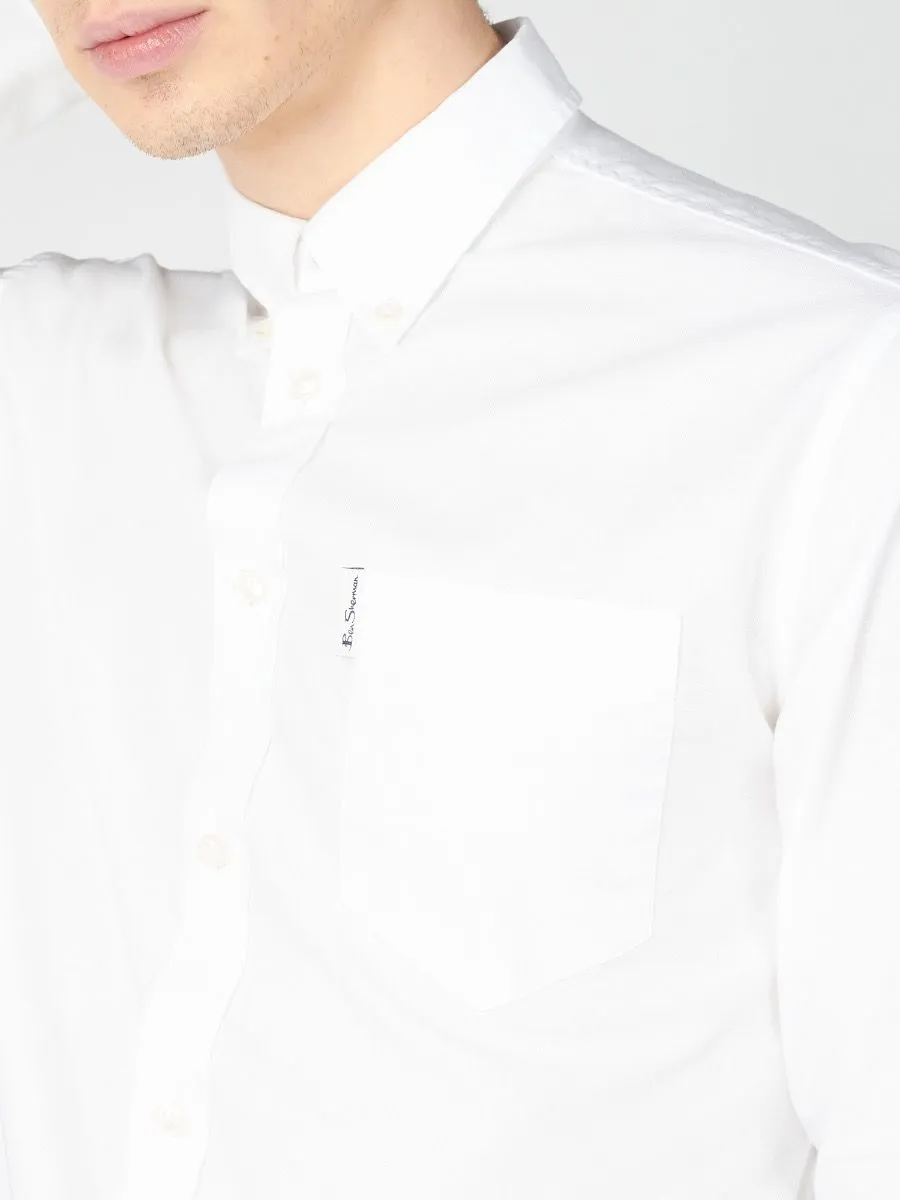 Ben Sherman Organic Oxford Long Sleeve Shirt White