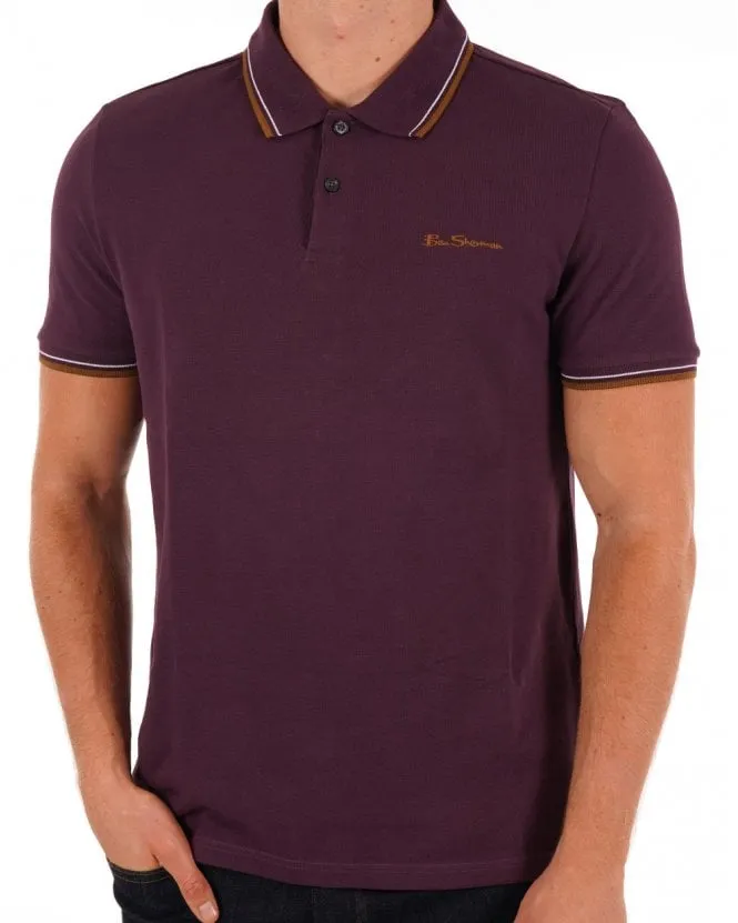 Ben Sherman Polo Shirt Plum