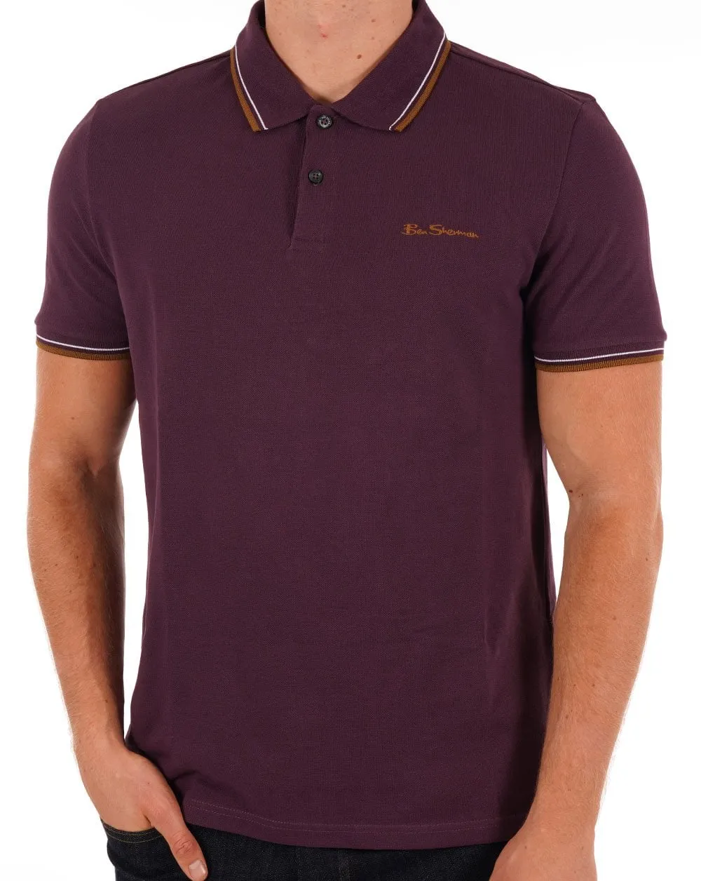 Ben Sherman Polo Shirt Plum