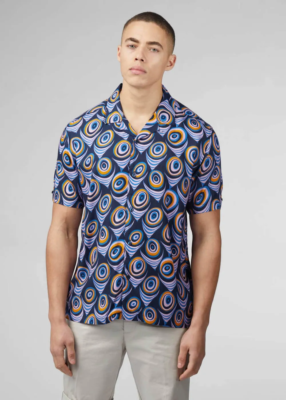 Ben Sherman Psychadelic Shirt Violet