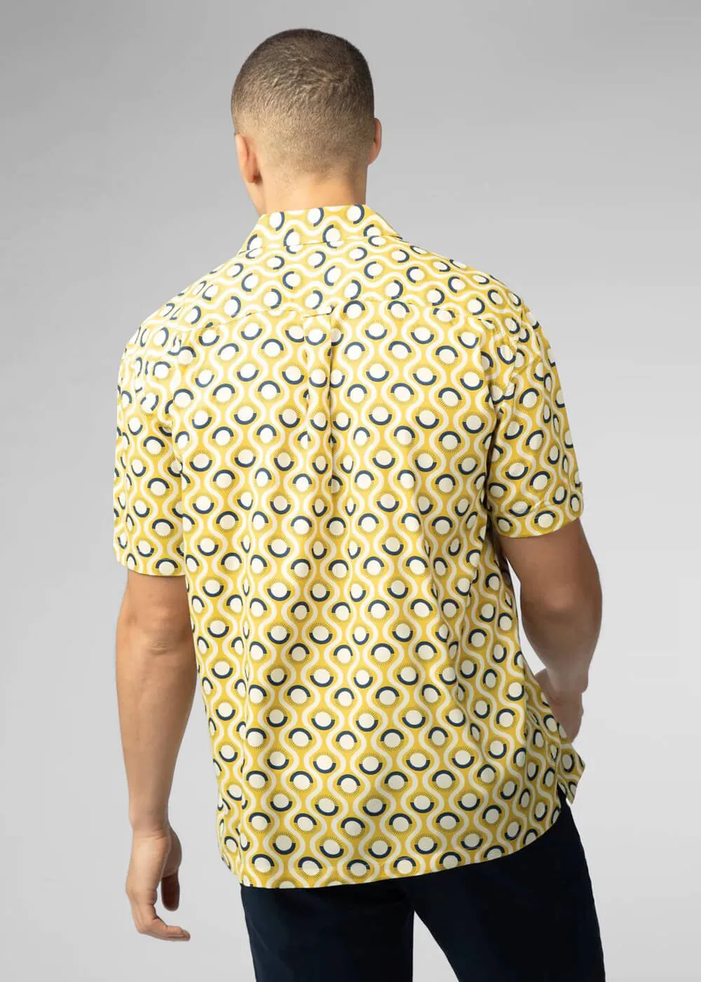 Ben Sherman Retro Geo Shirt Zonnebloem Geel