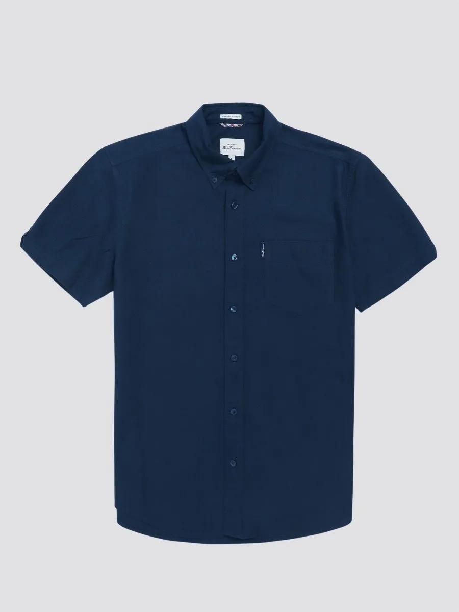 Ben Sherman Short Sleeve Button Down Oxford Shirt Dark Navy