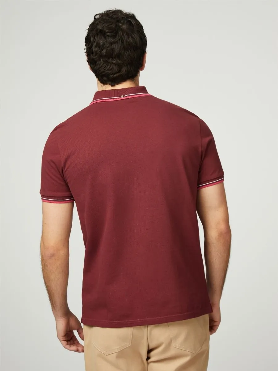 Ben Sherman Signature Pique Polo Shirt Wine