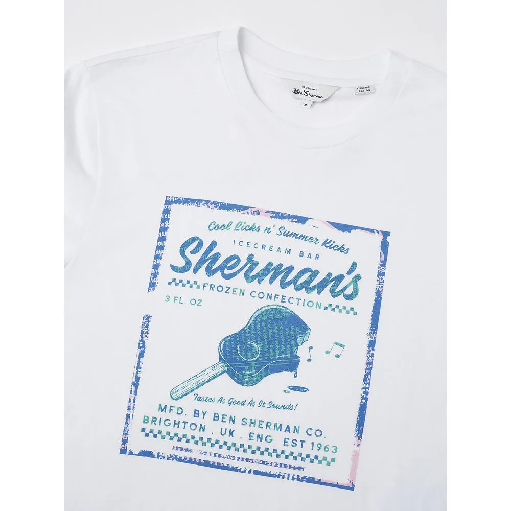 Ben Sherman - Vintage Ice Cream Tee - White