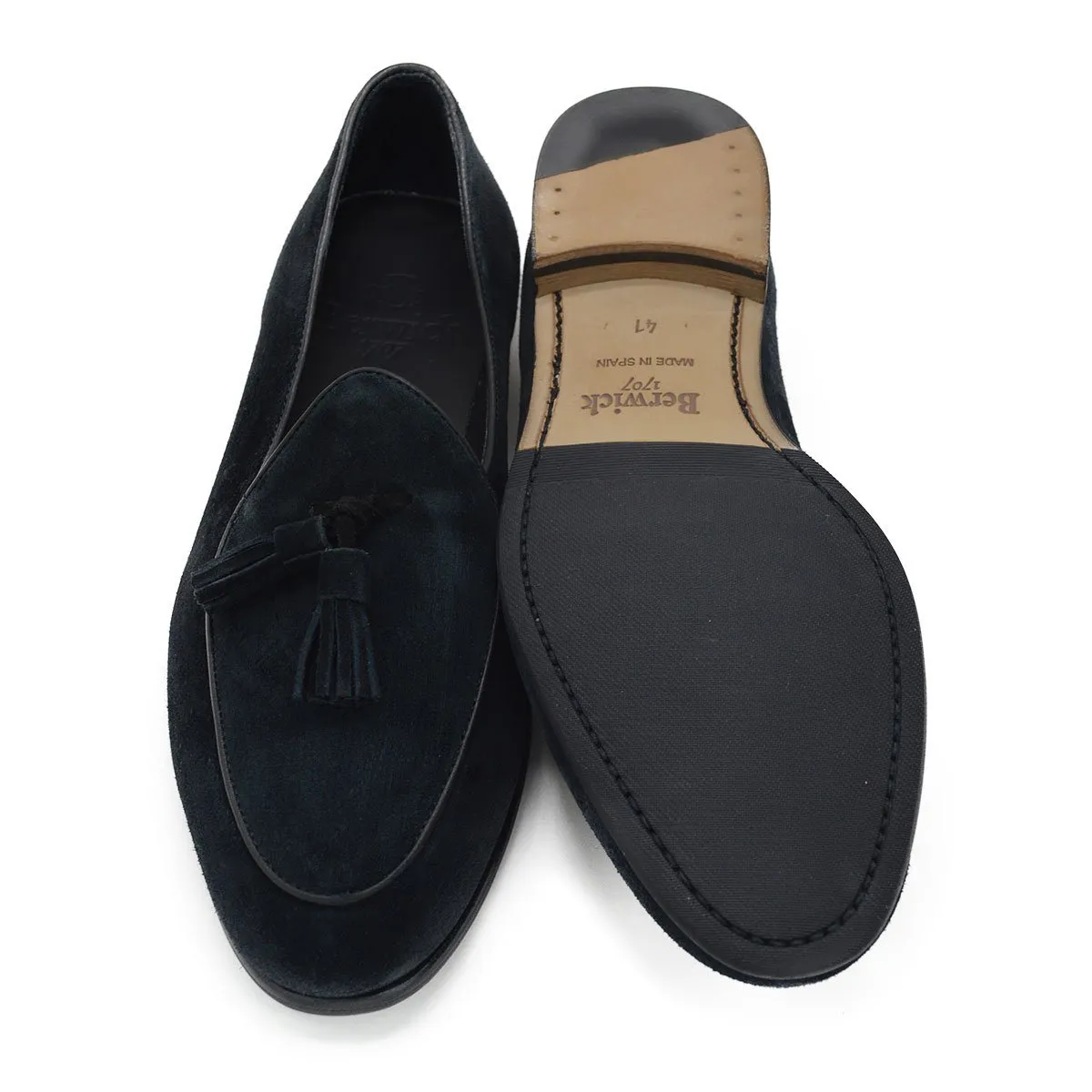 Berwick 1707 Tassel Belgian Loafer (4951)- Florence Black