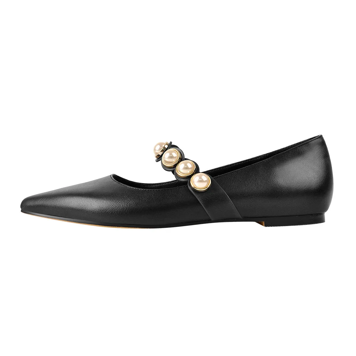 Black Pearl Strap Flat