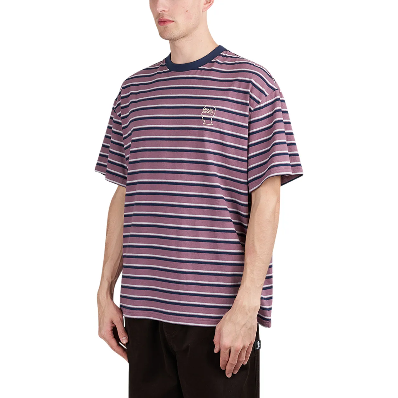 Brain Dead 94 Striped T-Shirt (Rose / Multi)