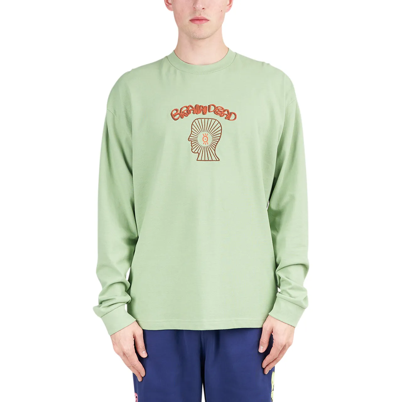 Brain Dead Oracle Pique Long Sleeve Shirt (Green)