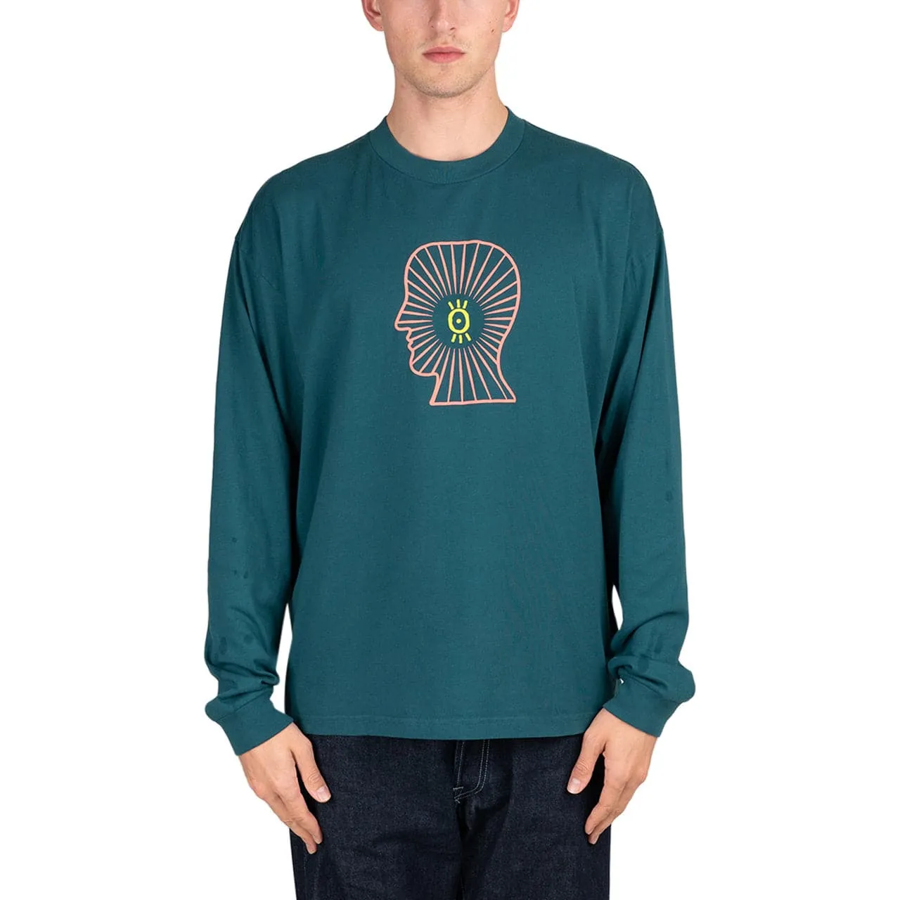 Brain Dead Visions Club Long Sleeve (Turquoise)