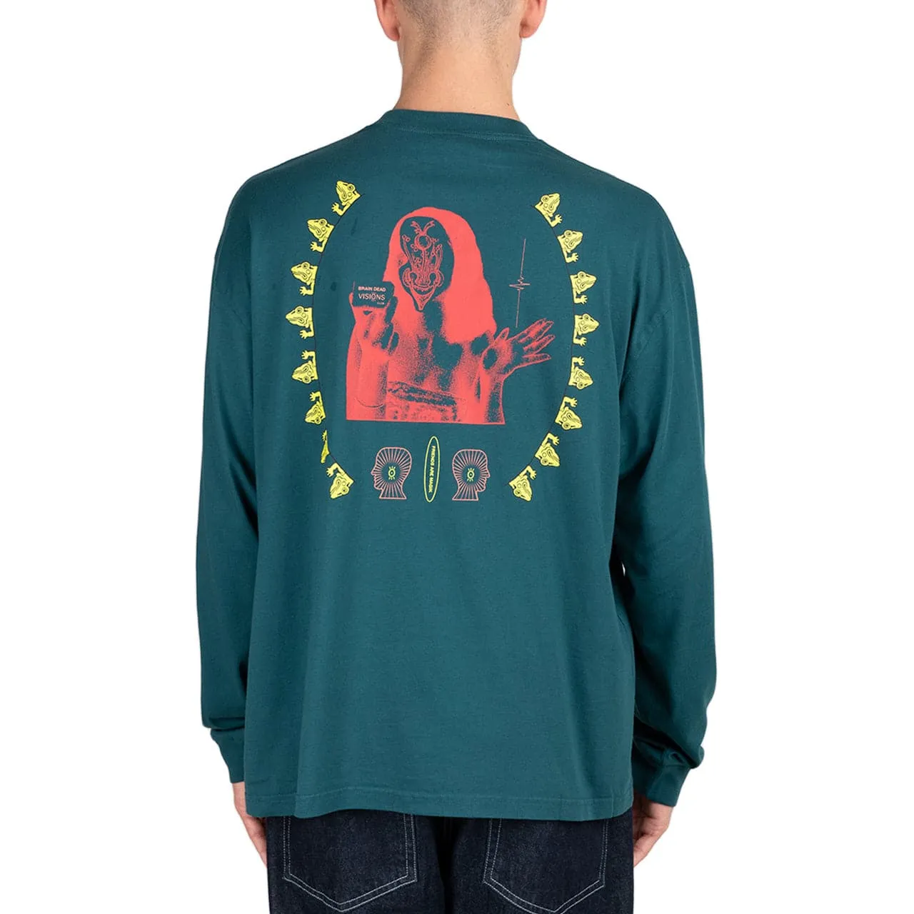 Brain Dead Visions Club Long Sleeve (Turquoise)