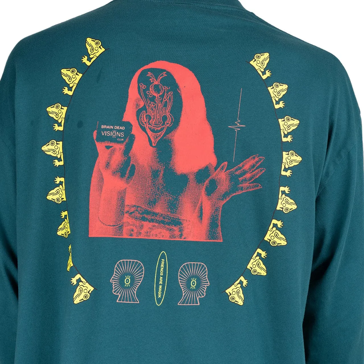 Brain Dead Visions Club Long Sleeve (Turquoise)