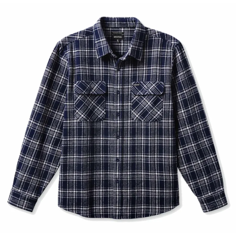 Brixton Bowery Heavy Weight L/S Flannel Navy/Grey