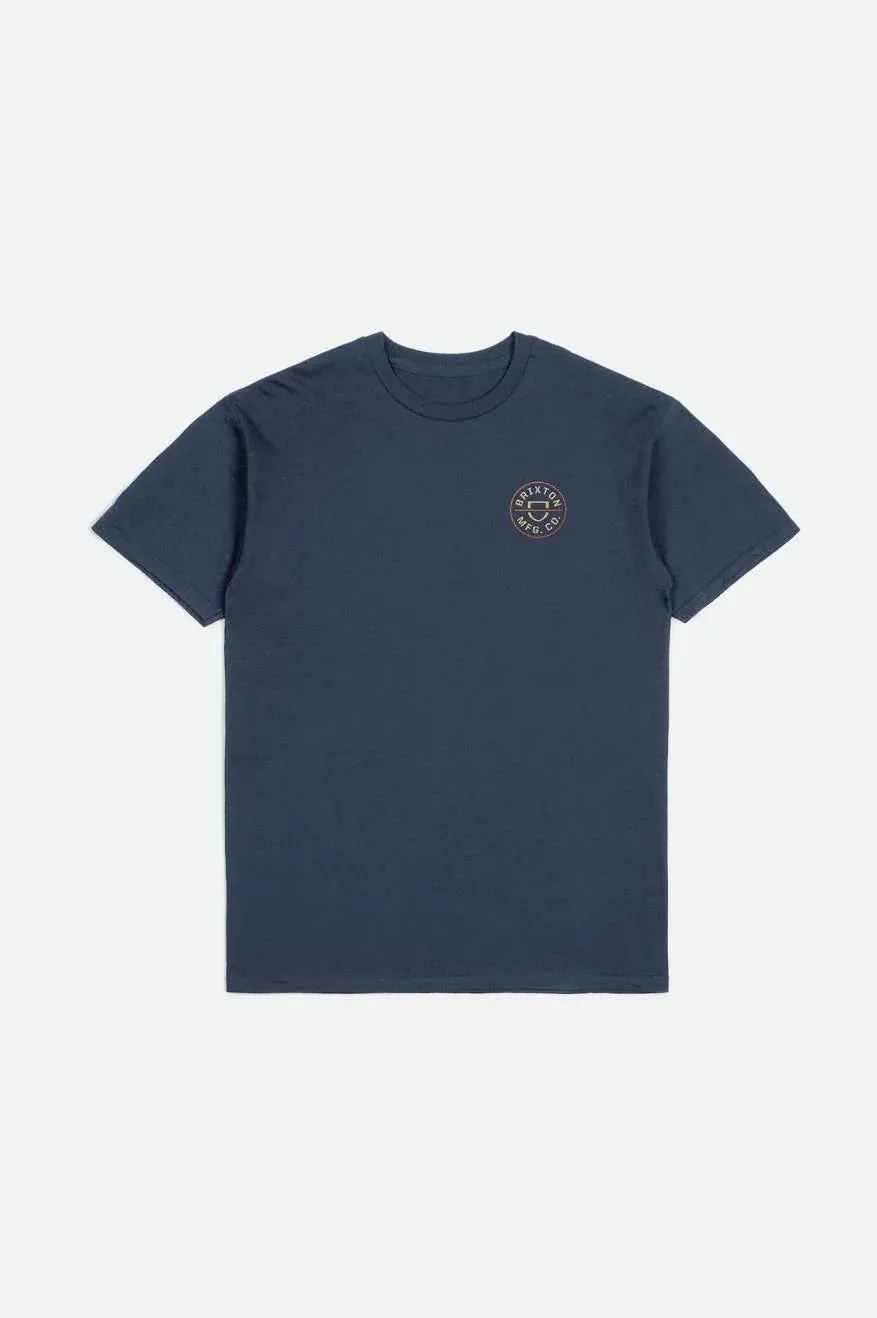 BRIXTON CREST II S/S STT WASHED NAVY