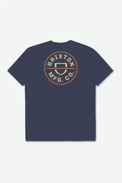 BRIXTON CREST II S/S STT WASHED NAVY