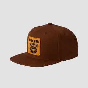 Brixton Homer MP Snapback Cap Sepia