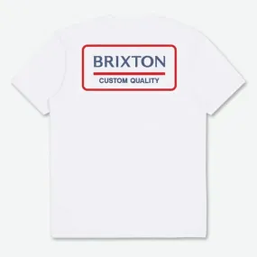 Brixton Palmer Proper S/S STT White/Pacific Blue/Aloha Red