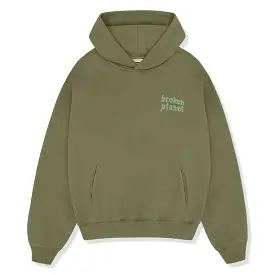 Broken Planet Basics Olive Green Hoodie