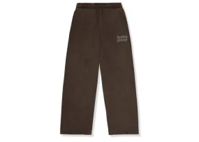 Broken Planet Basics Wide Leg Sweatpants Washed Mocha Brown