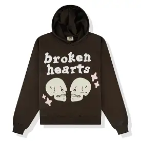 Broken Planet Broken Hearts Dark Brown Hoodie