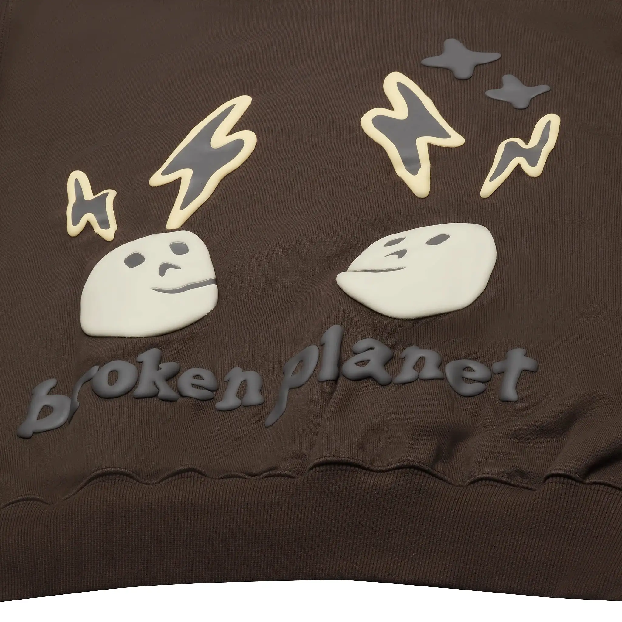 Broken Planet Shift Of Energy Dark Brown Hoodie