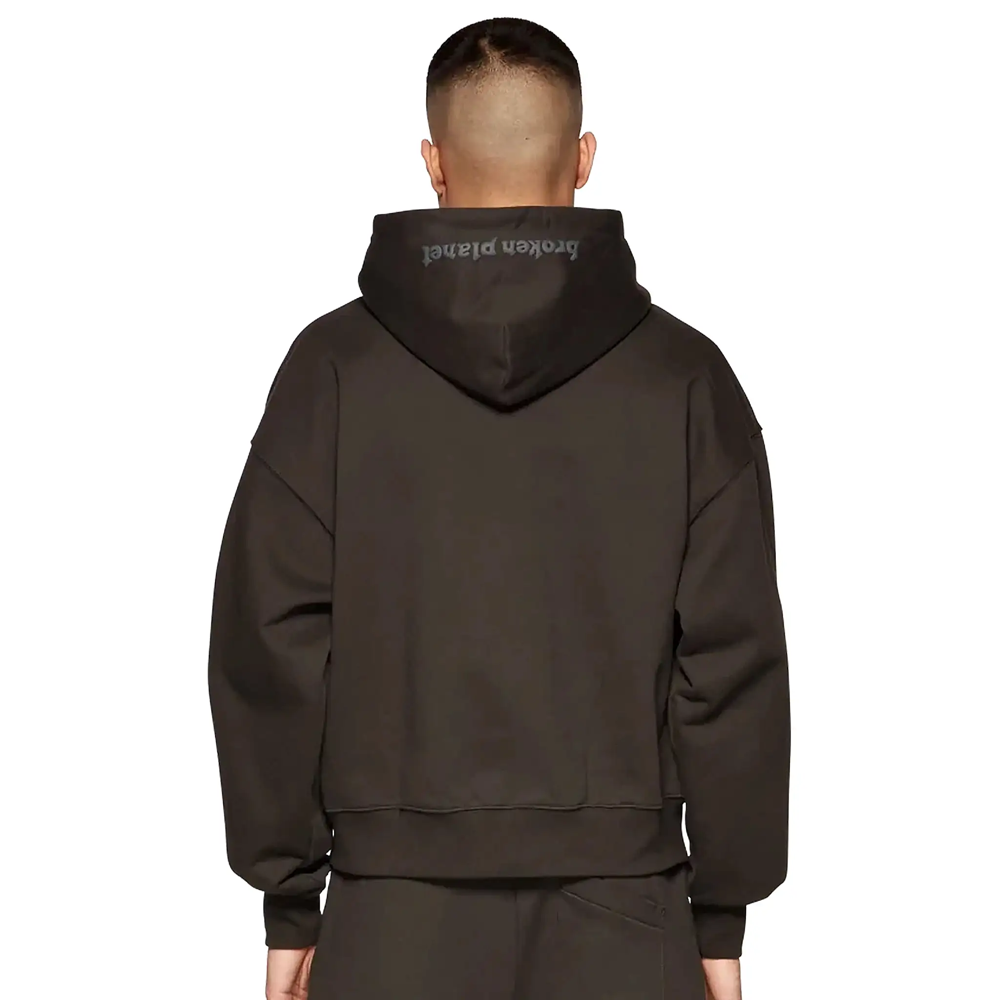 Broken Planet Zip-Up Soot Black Hoodie