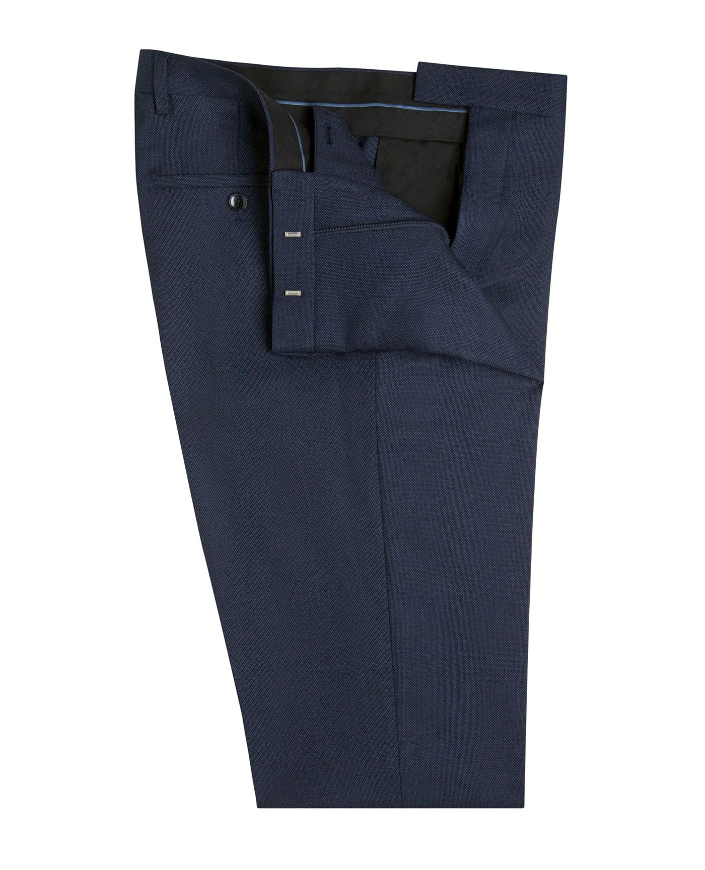 Brompton Flat Front Trousers Navy Blue