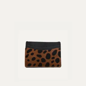 Card Holder Pauly Jen | Black + Brown Cheetah