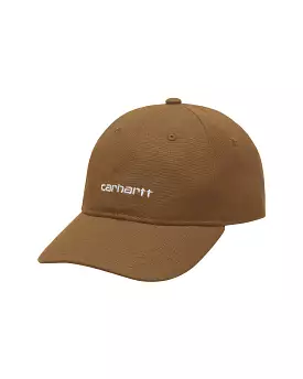 Carhartt Wip Canvas Script Cap Tamarind White