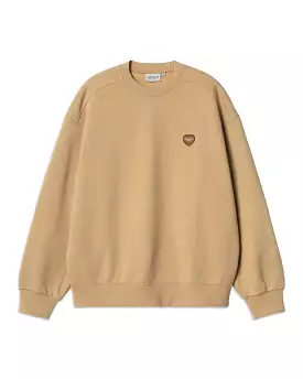 Carhartt Wip Heart Patch Sweat Dusty Hamilton Brown