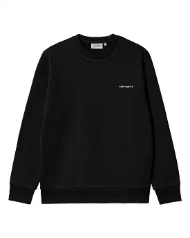 Carhartt Wip Script Embroidery Sweat Black