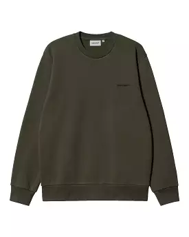 Carhartt Wip Script Embroidery Sweat Cypress