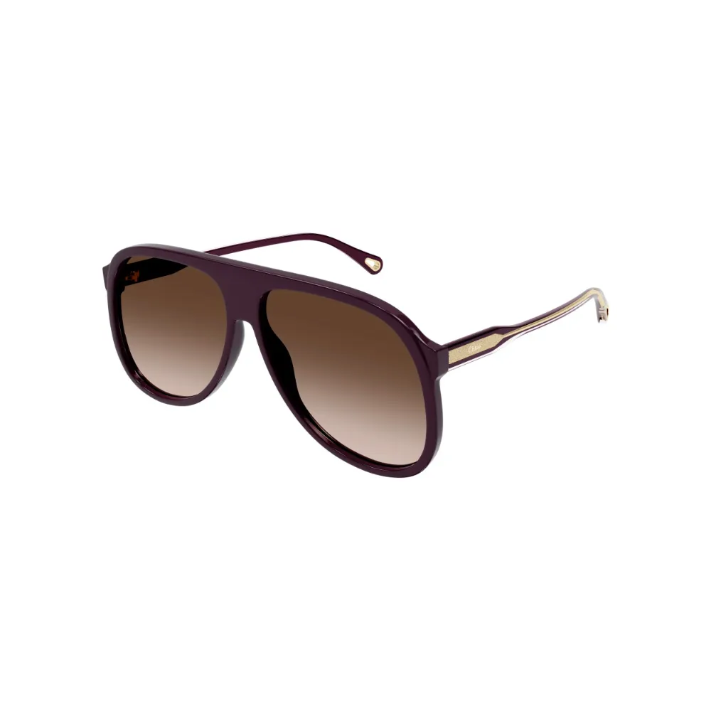 Chloe Sunglass Woman Burgundy Brown CH0128S-001