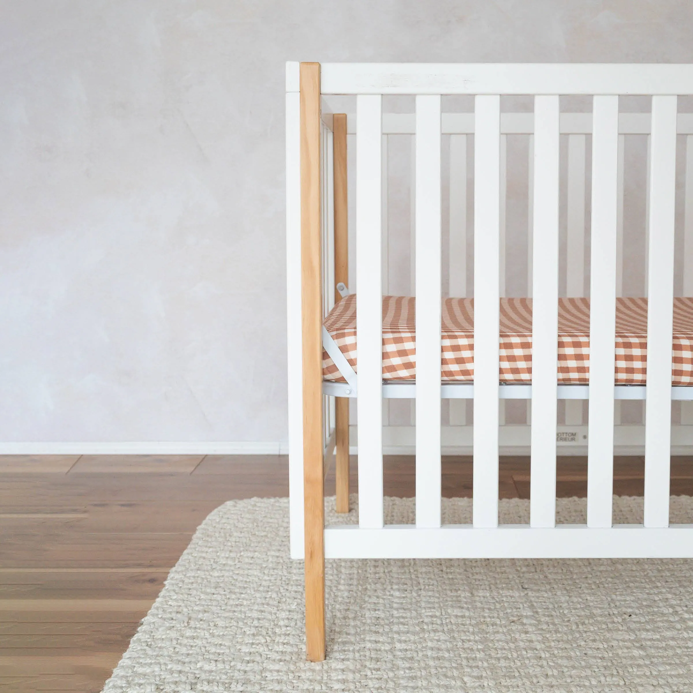 Chocolate Gingham | Bamboo Crib Sheet: Standard - BRIXTON PHOENIX