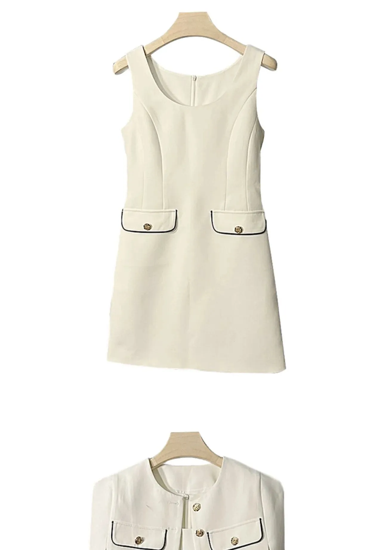 Elegant Two-Piece Blazer and Dress Set for Women - Summer Chic