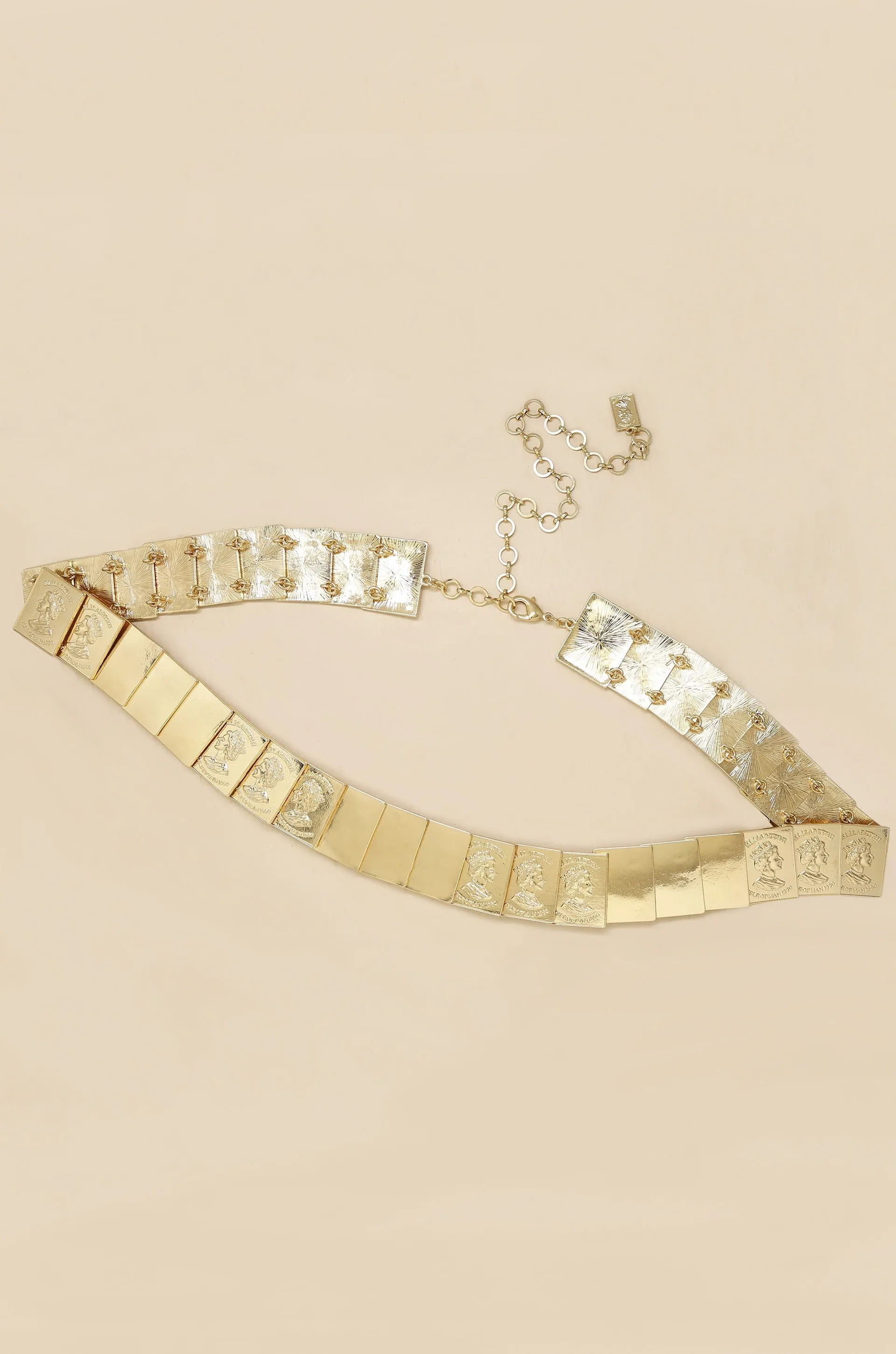 Flat Gold Bar Belt