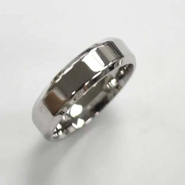 Flat Shiny 6MM Beveled Band