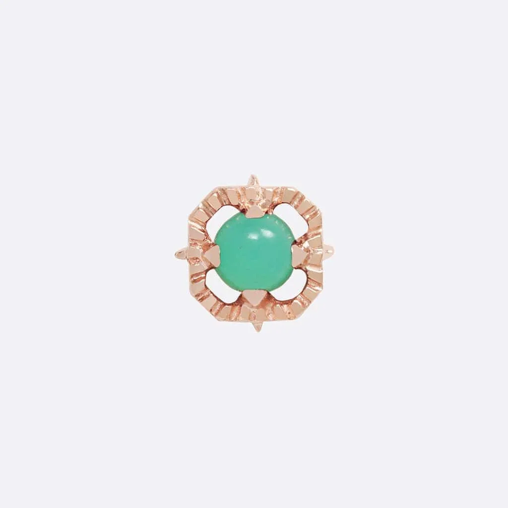 Gem Kappa 04 - 14K ROSE - Chrysoprase