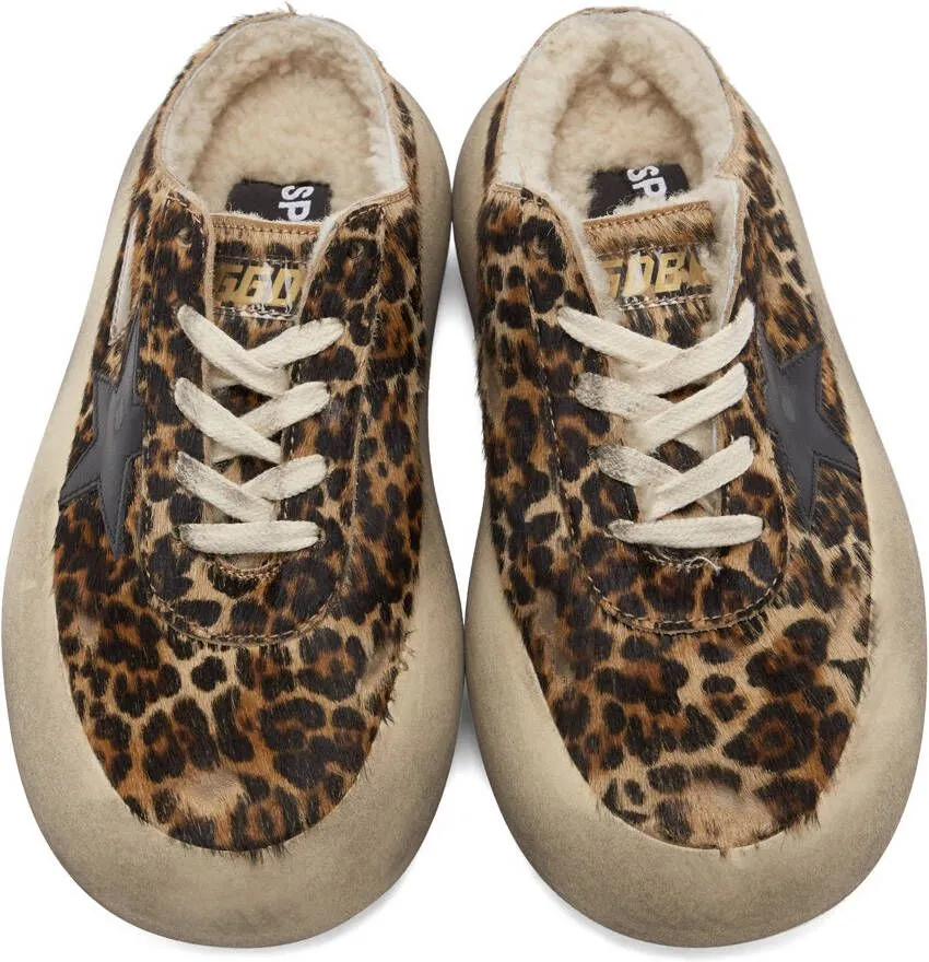 Golden Goose Brown Space-Star Sabot Sneakers