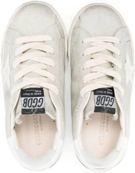 Golden Goose Kids lace-up logo-patch sneakers White