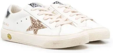 Golden Goose Kids Old School glitter-star sneakers White