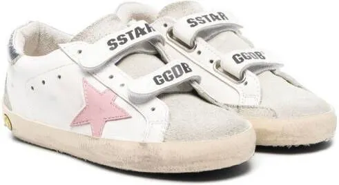 Golden Goose Kids Old School touch-strap sneakers White