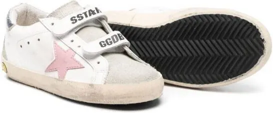 Golden Goose Kids Old School touch-strap sneakers White